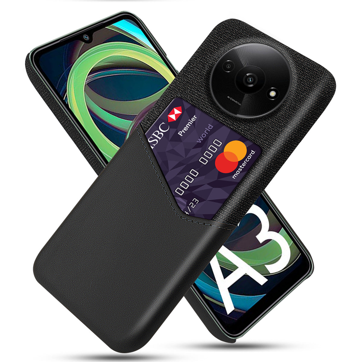 For Xiaomi Redmi A3 / Poco C61 4G Protective Case Card Slot PU+PC Phone Cover For Xiaomi Redmi A3 / Poco C61 4G Protective Case Card Slot PU+PC Phone Cover